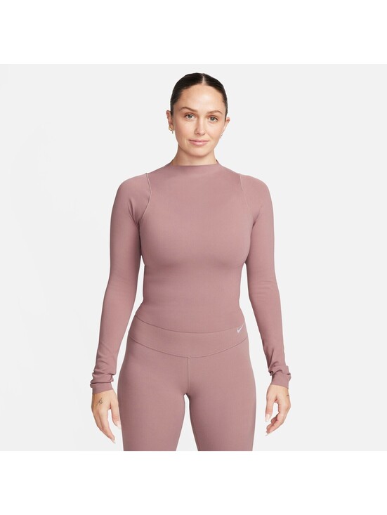 Nike Tops - Nike Zenvy Women's Dri-FIT Long Sleeve Top Smokey Mauve M(ASIA L) FN3023-208